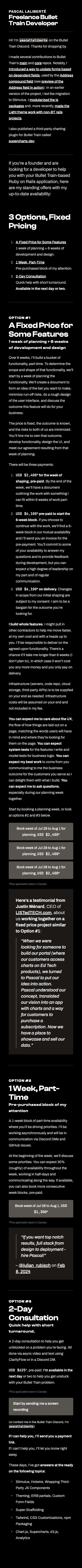 Mobile view of Freelance Bullet Train Developer
