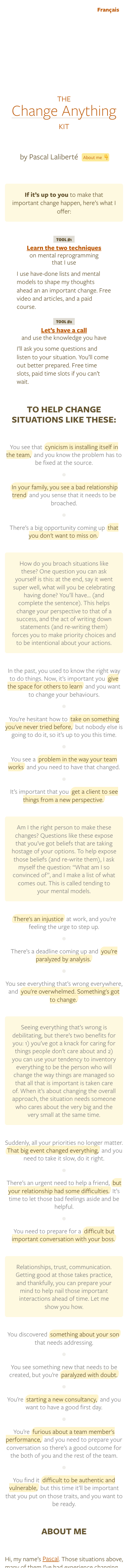 Mobile view of The Change Anything Kit