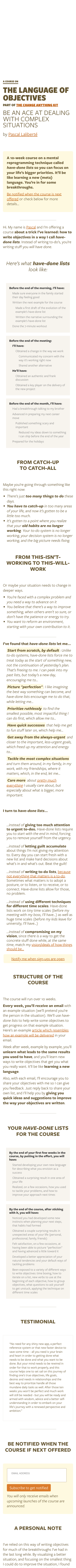Mobile view of The Language of Objectives